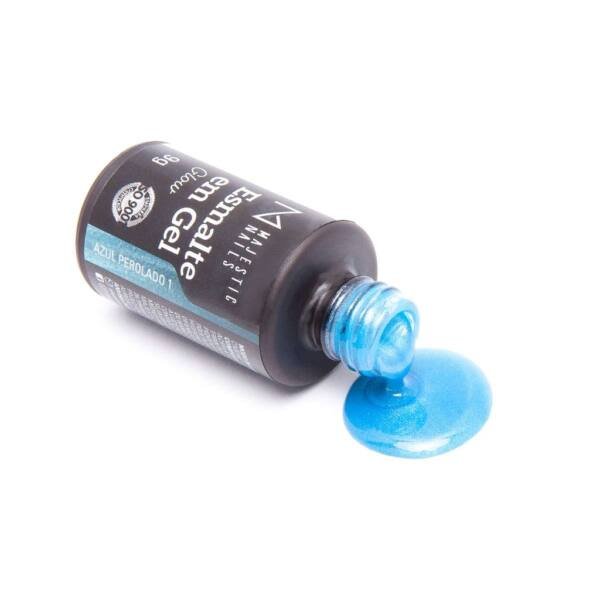 Esmalte Em Gel Glow Azul Perolado 1 9g - Majestic Nails