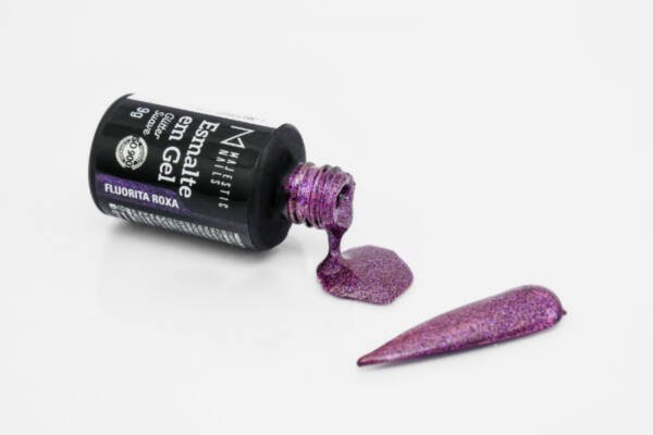 Esmalte Em Gel Glitter Fluorita Roxa 9g – Majestic Nails