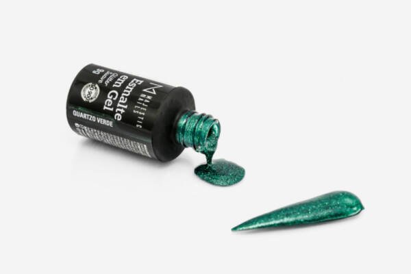 Esmalte Em Gel Glitter Quartzo Verde 9g – Majestic Nails